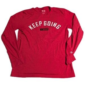 BRADY TB12 Keep Going Long Sleeve Shirt Mens M Red Tom Brady Athletic‎ Tee